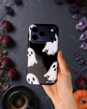 Picasee Fashion Case MagSafe für Apple iPhone 15 Plus - Black ghosts