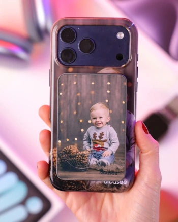 Picasee Powerbank mit MagSafe 5 000 mAh Grau - Individuelles Fotodesign