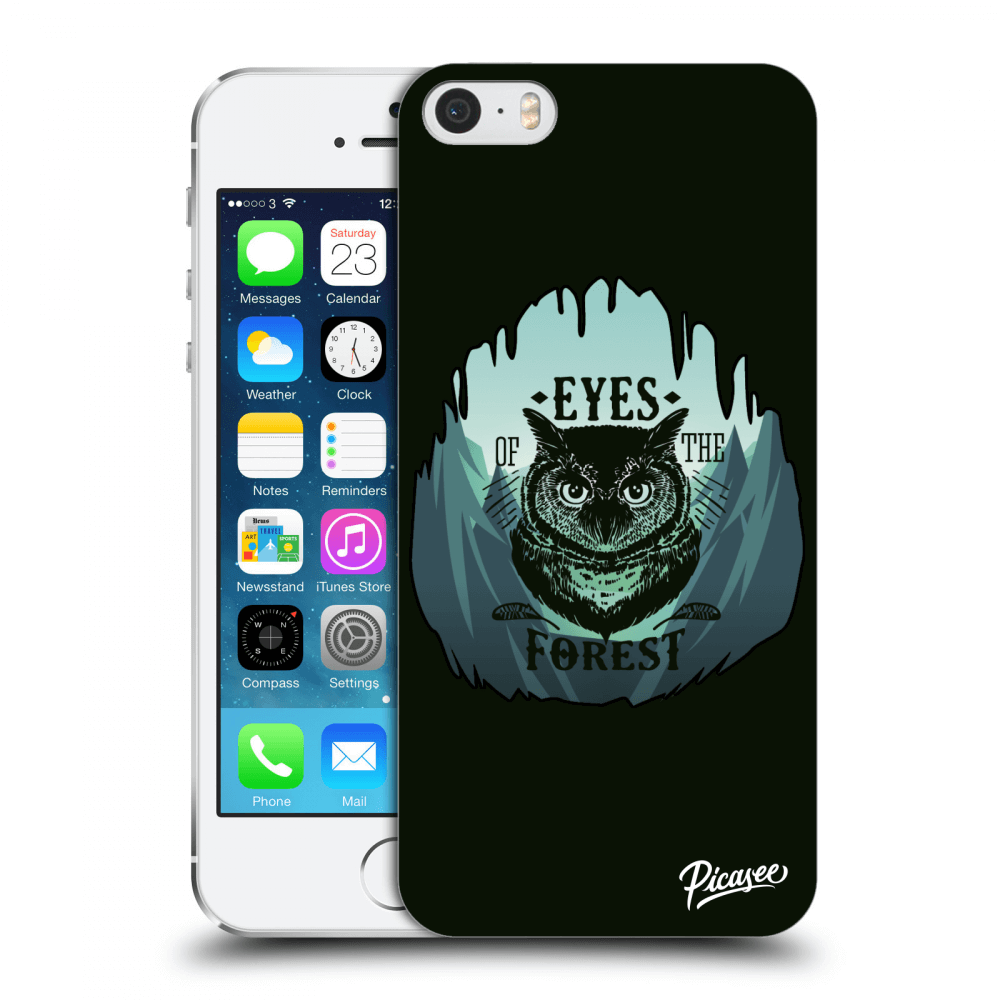 Picasee Apple iPhone 5/5S/SE Hülle - Transparenter Kunststoff - Forest owl