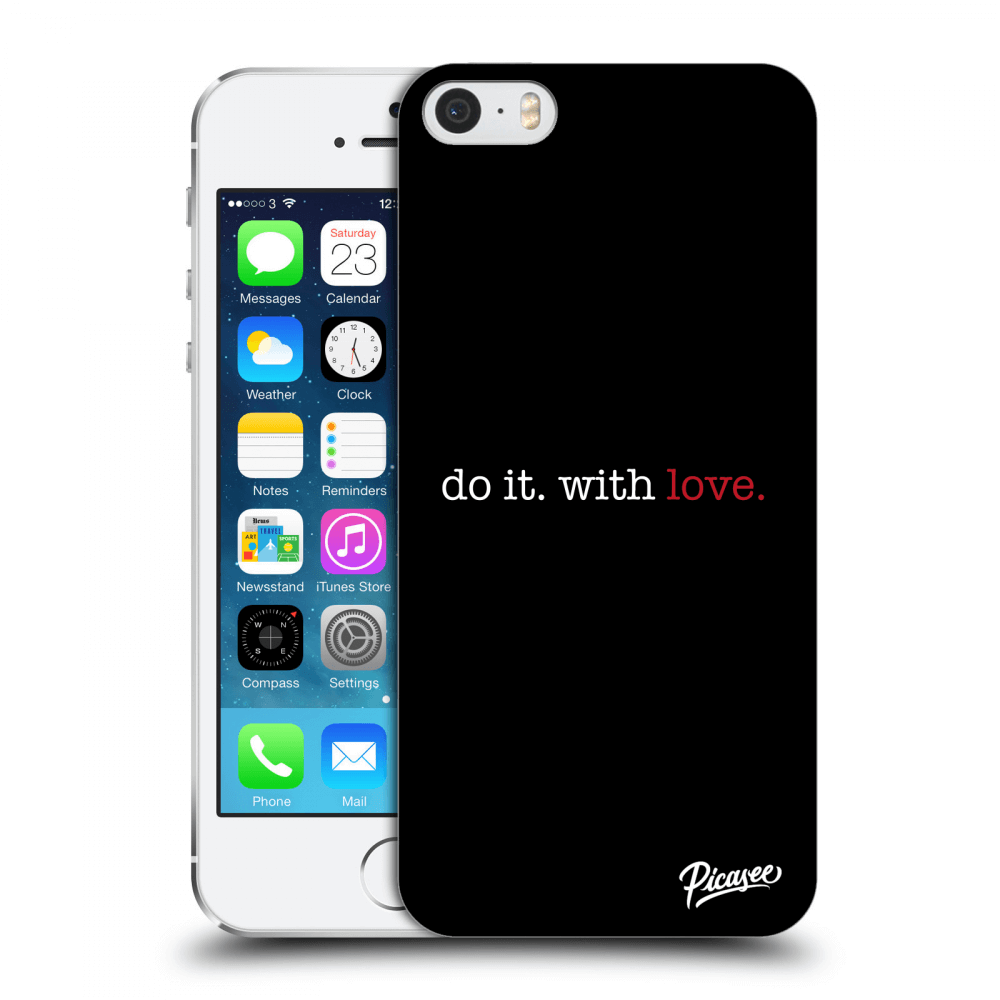 Picasee Apple iPhone 5/5S/SE Hülle - Transparentes Silikon - Do it. With love.