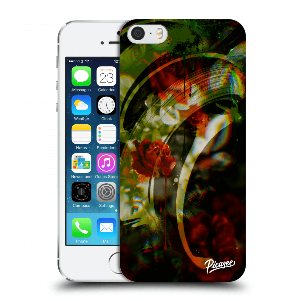 Picasee Apple iPhone 5/5S/SE Hülle - Transparentes Silikon - Roses color