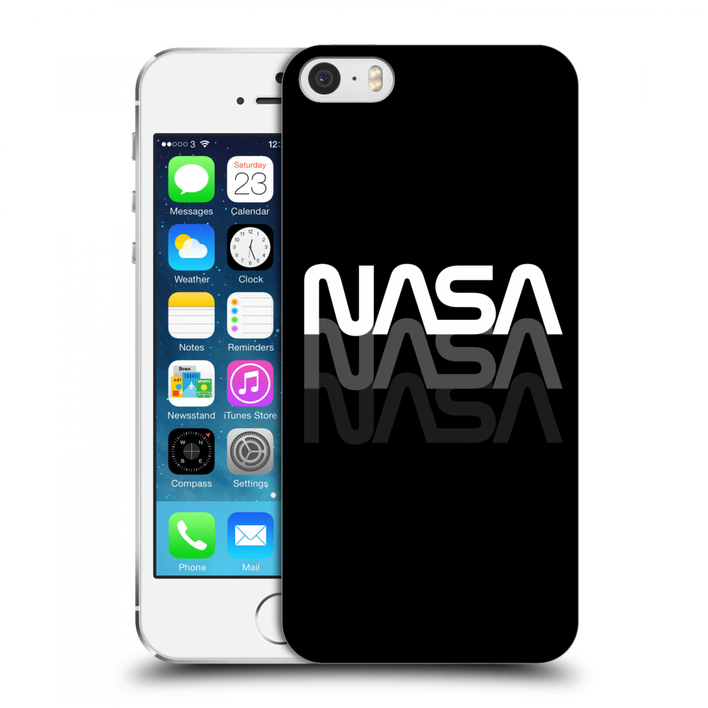 Picasee Apple iPhone 5/5S/SE Hülle - Transparentes Silikon - NASA Triple