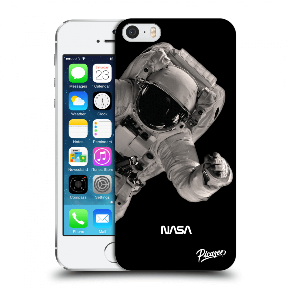 Picasee Apple iPhone 5/5S/SE Hülle - Transparentes Silikon - Astronaut Big