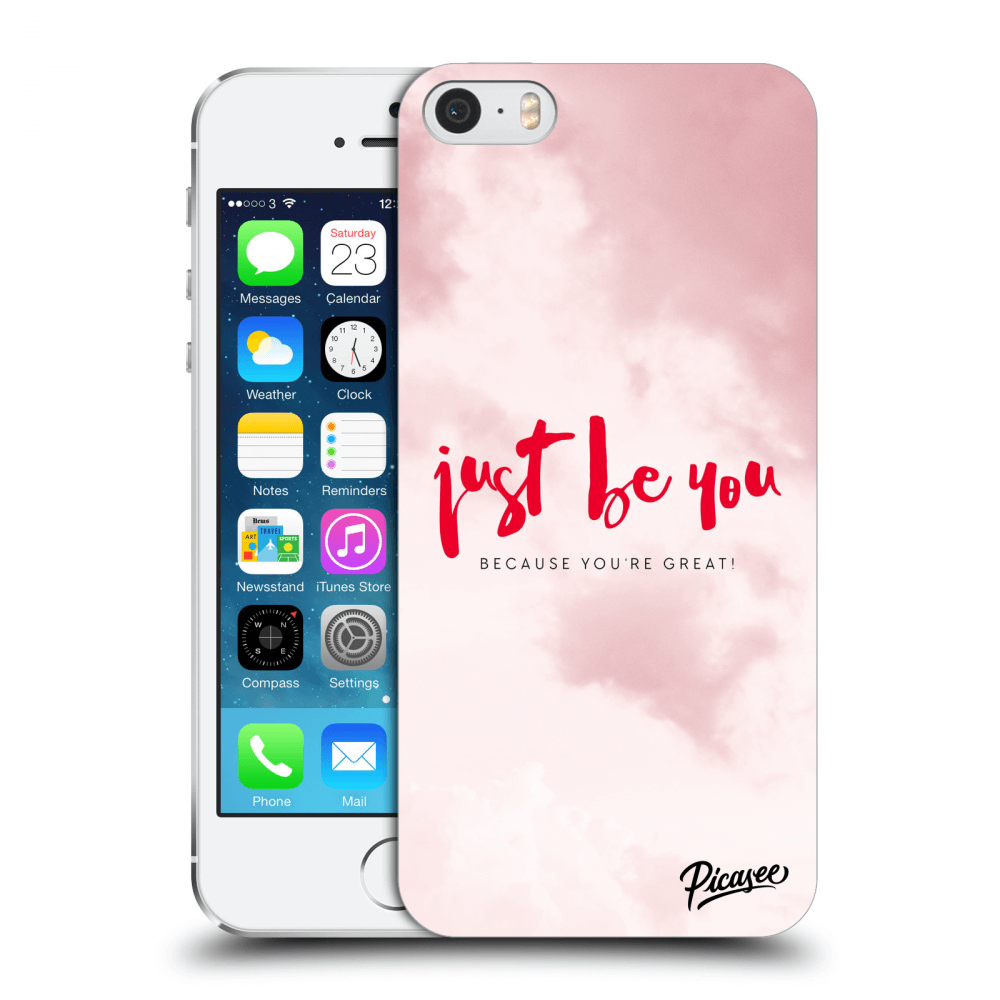 Picasee Apple iPhone 5/5S/SE Hülle - Transparentes Silikon - Just be you