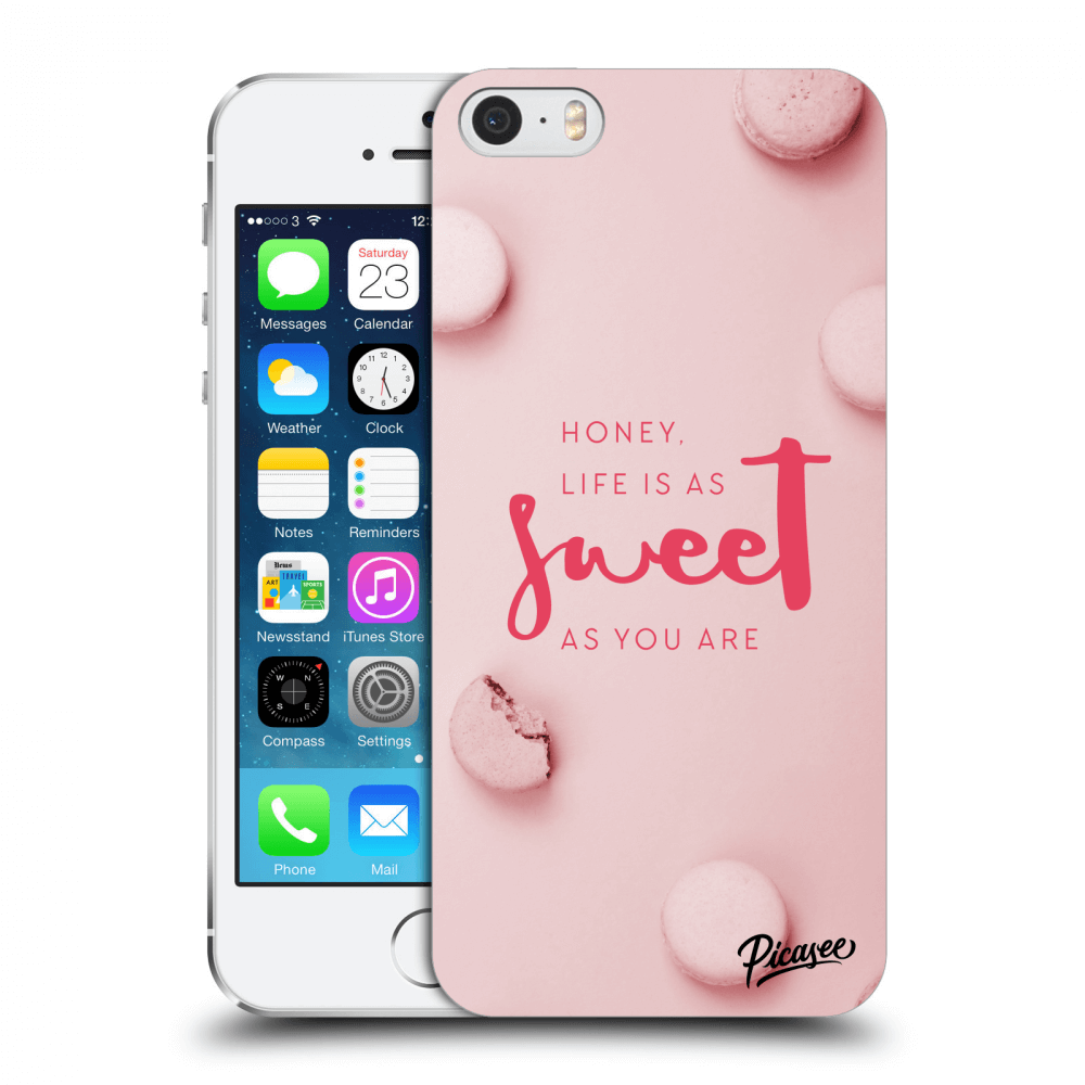 Picasee Apple iPhone 5/5S/SE Hülle - Transparentes Silikon - Life is as sweet as you are