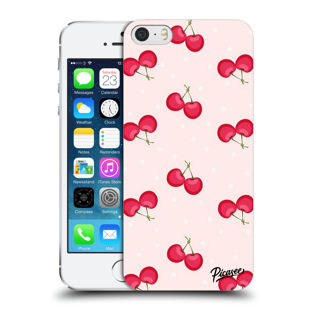 Picasee Apple iPhone 5/5S/SE Hülle - Transparenter Kunststoff - Cherries