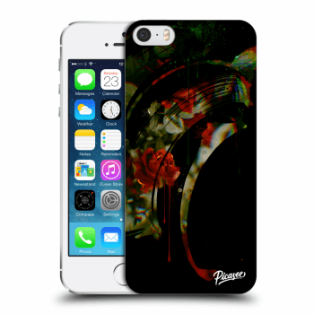 Picasee Apple iPhone 5/5S/SE Hülle - Transparentes Silikon - Roses black