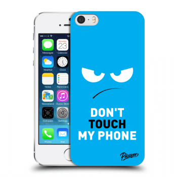 Picasee Apple iPhone 5/5S/SE Hülle - Transparentes Silikon - Angry Eyes - Blue