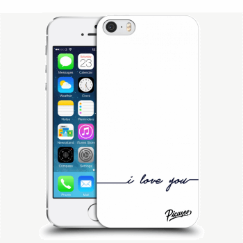 Picasee Apple iPhone 5/5S/SE Hülle - Transparentes Silikon - I love you