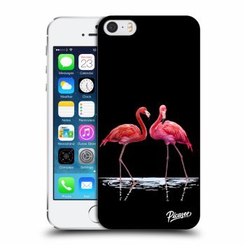 Hülle für Apple iPhone 5/5S/SE - Flamingos couple