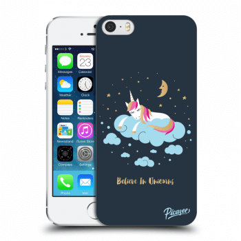 Picasee Apple iPhone 5/5S/SE Hülle - Transparentes Silikon - Believe In Unicorns