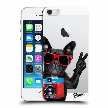 Picasee Apple iPhone 5/5S/SE Hülle - Transparenter Kunststoff - French Bulldog