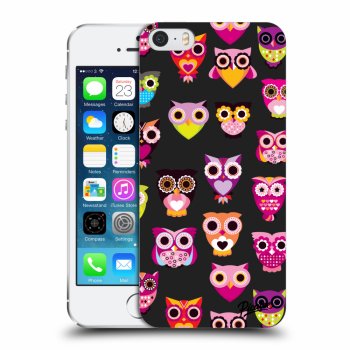 Picasee Apple iPhone 5/5S/SE Hülle - Schwarzer Kunststoff - Owls