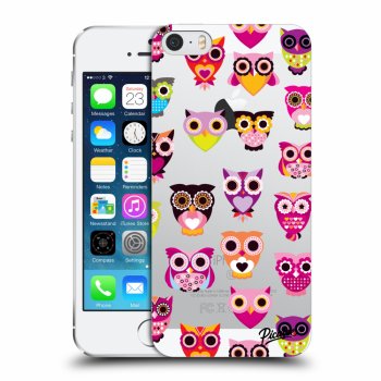Picasee Apple iPhone 5/5S/SE Hülle - Transparentes Silikon - Owls