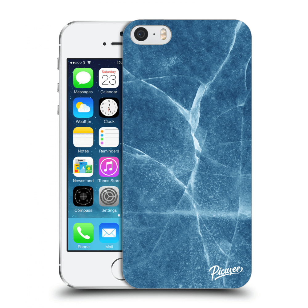 Picasee Apple iPhone 5/5S/SE Hülle - Transparentes Silikon - Blue marble