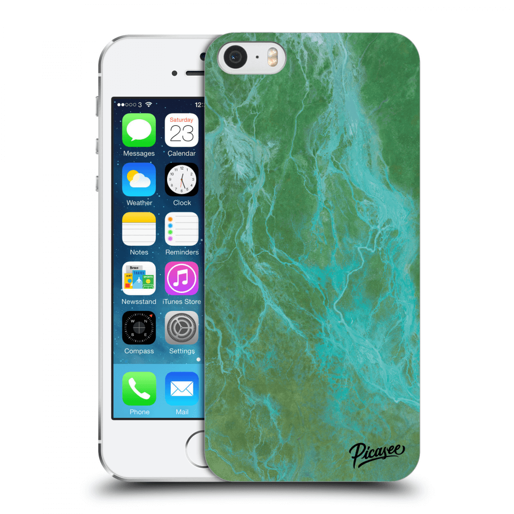 Picasee ULTIMATE CASE für Apple iPhone 5/5S/SE - Green marble