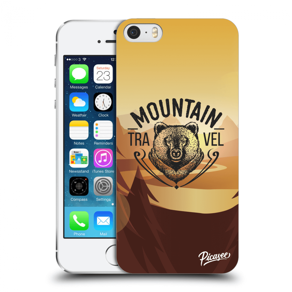 Picasee Apple iPhone 5/5S/SE Hülle - Transparenter Kunststoff - Mountain bear