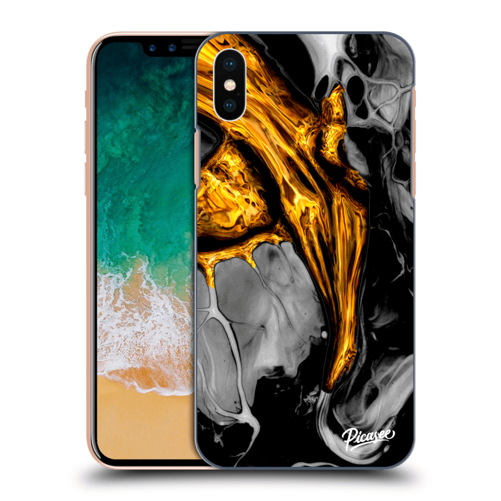 Picasee ULTIMATE CASE für Apple iPhone X/XS - Black Gold