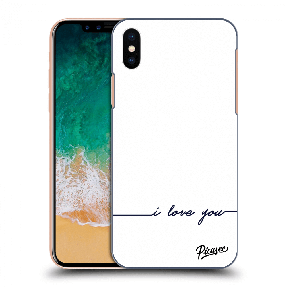 Picasee Apple iPhone X/XS Hülle - Transparentes Silikon - I love you
