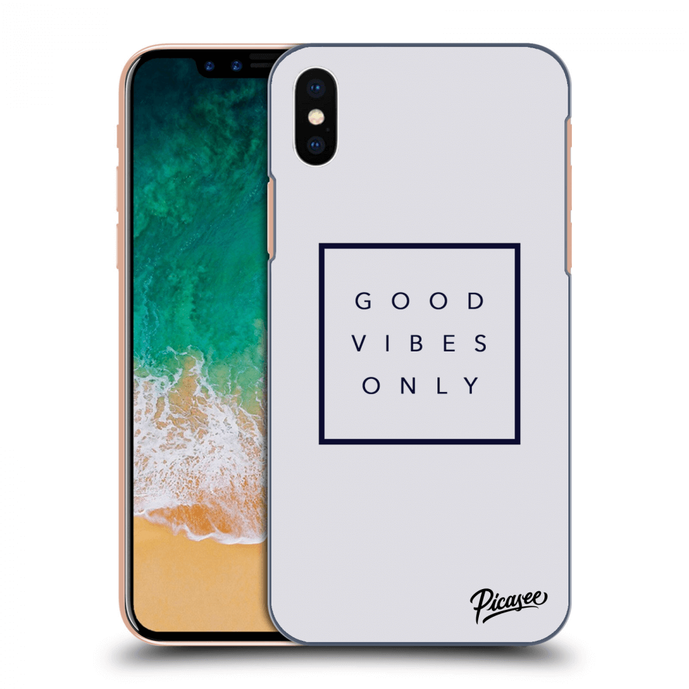 Picasee Apple iPhone X/XS Hülle - Transparentes Silikon - Good vibes only