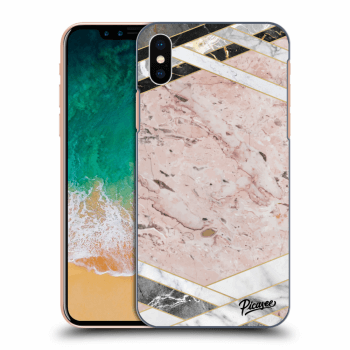 Hülle für Apple iPhone X/XS - Pink geometry