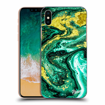 Picasee ULTIMATE CASE für Apple iPhone X/XS - Green Gold
