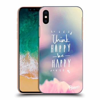 Picasee Apple iPhone X/XS Hülle - Transparentes Silikon - Think happy be happy