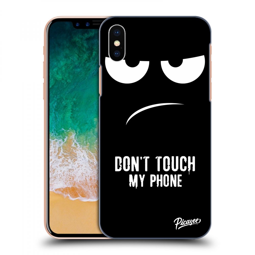 Picasee ULTIMATE CASE für Apple iPhone X/XS - Don't Touch My Phone