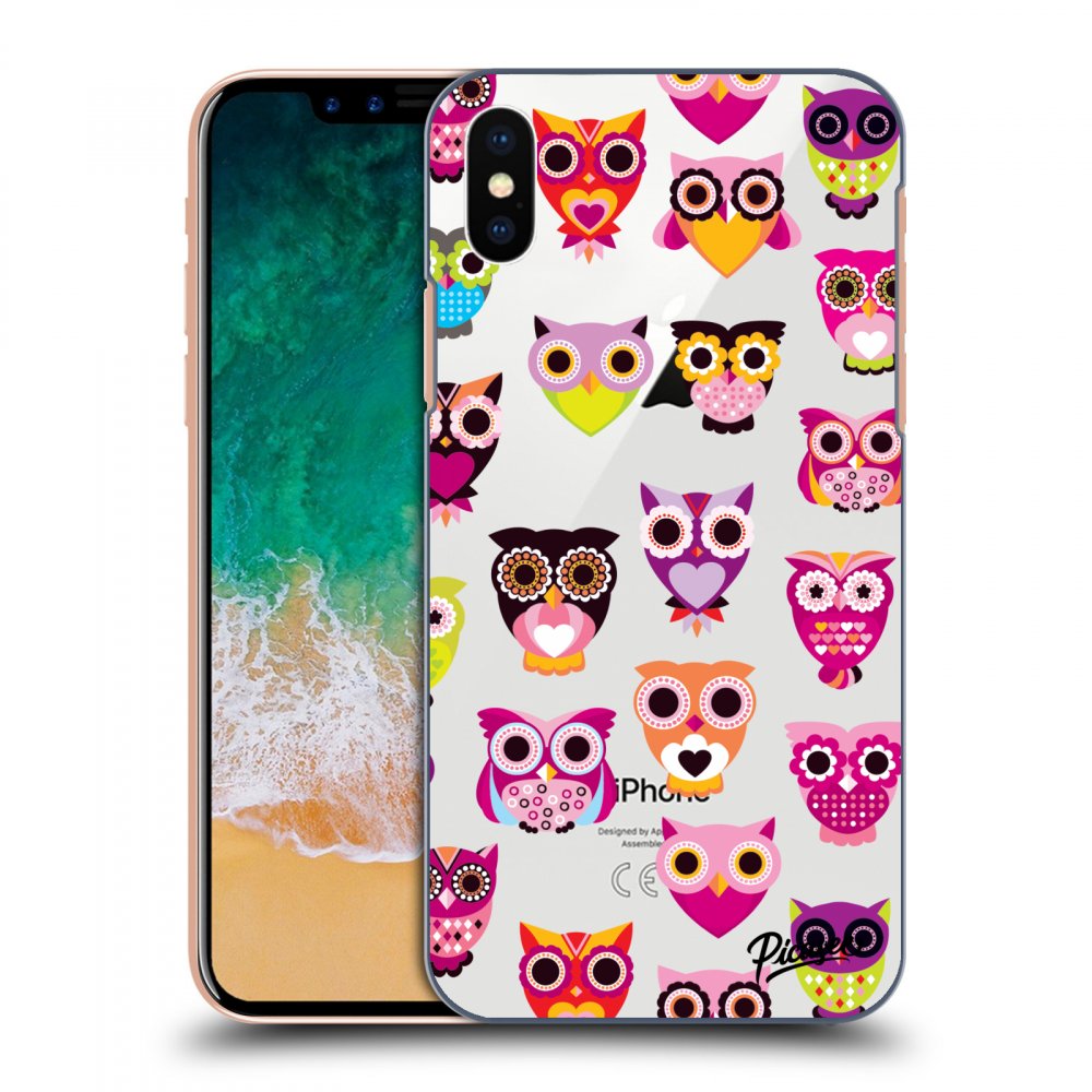 Picasee Apple iPhone X/XS Hülle - Transparentes Silikon - Owls
