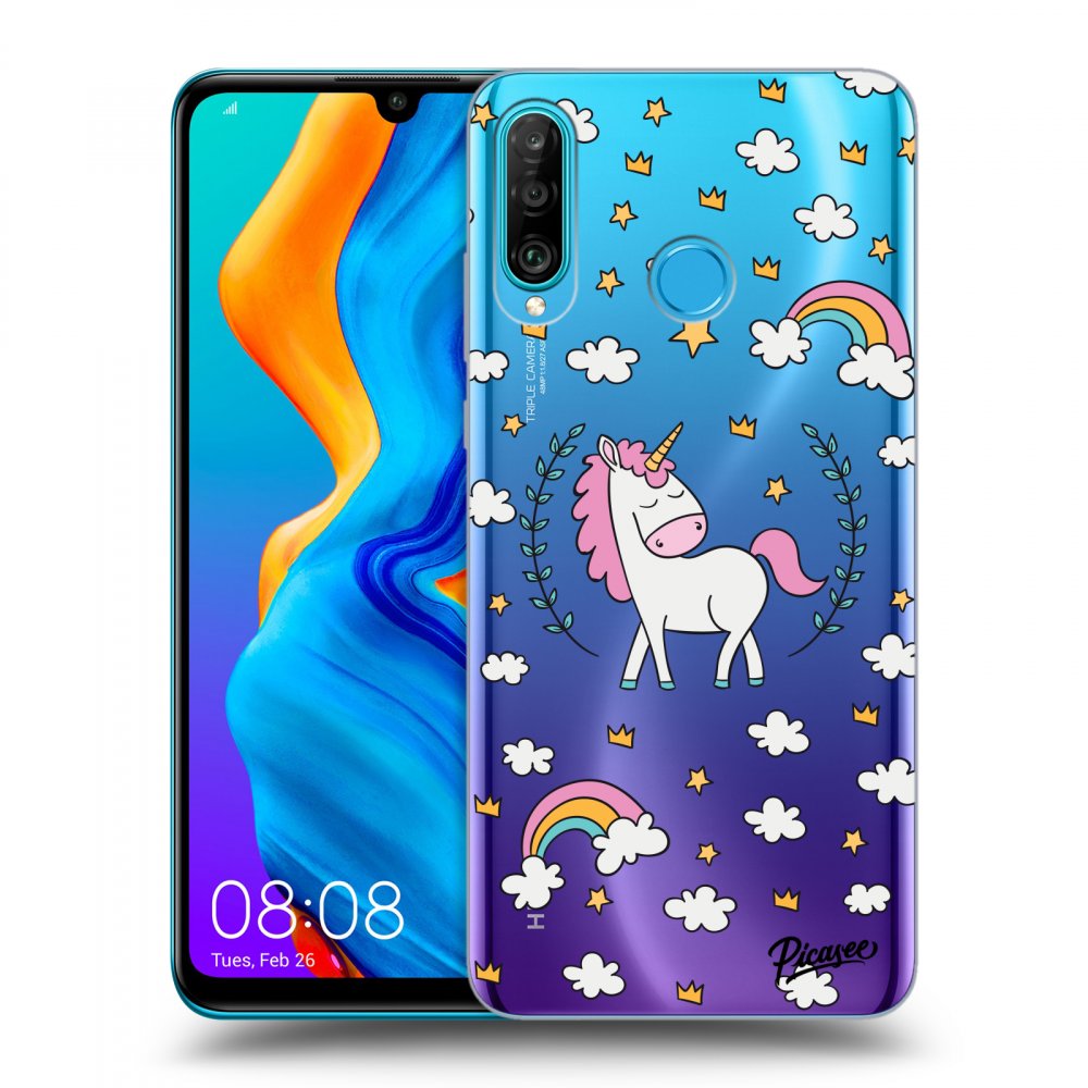 Picasee Huawei P30 Lite Hülle - Transparentes Silikon - Unicorn star heaven