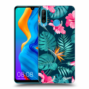 Hülle für Huawei P30 Lite - Pink Monstera