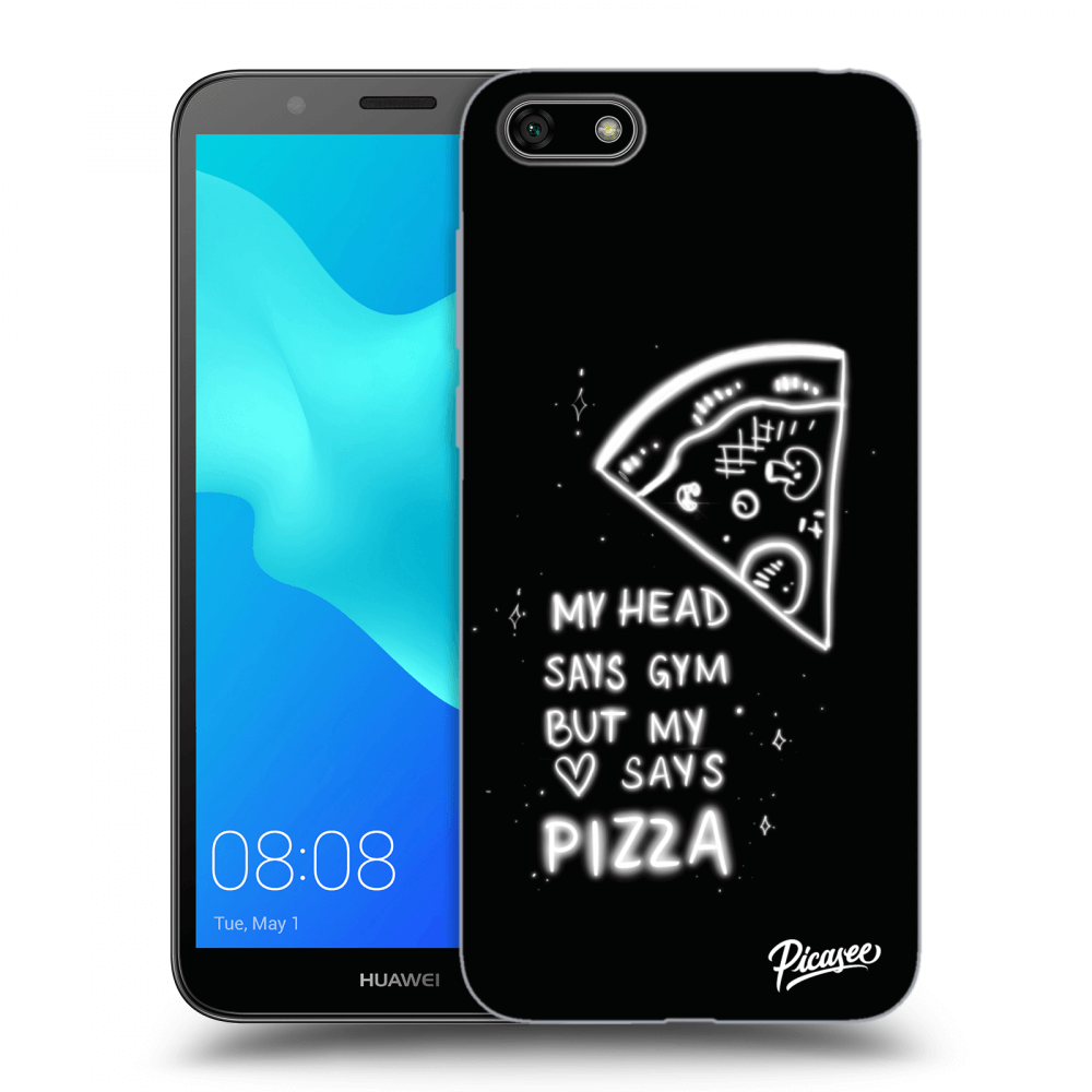 Picasee Huawei Y5 2018 Hülle - Schwarzes Silikon - Pizza