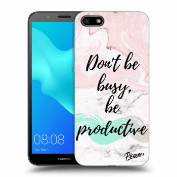 Picasee Huawei Y5 2018 Hülle - Schwarzes Silikon - Don't be busy, be productive