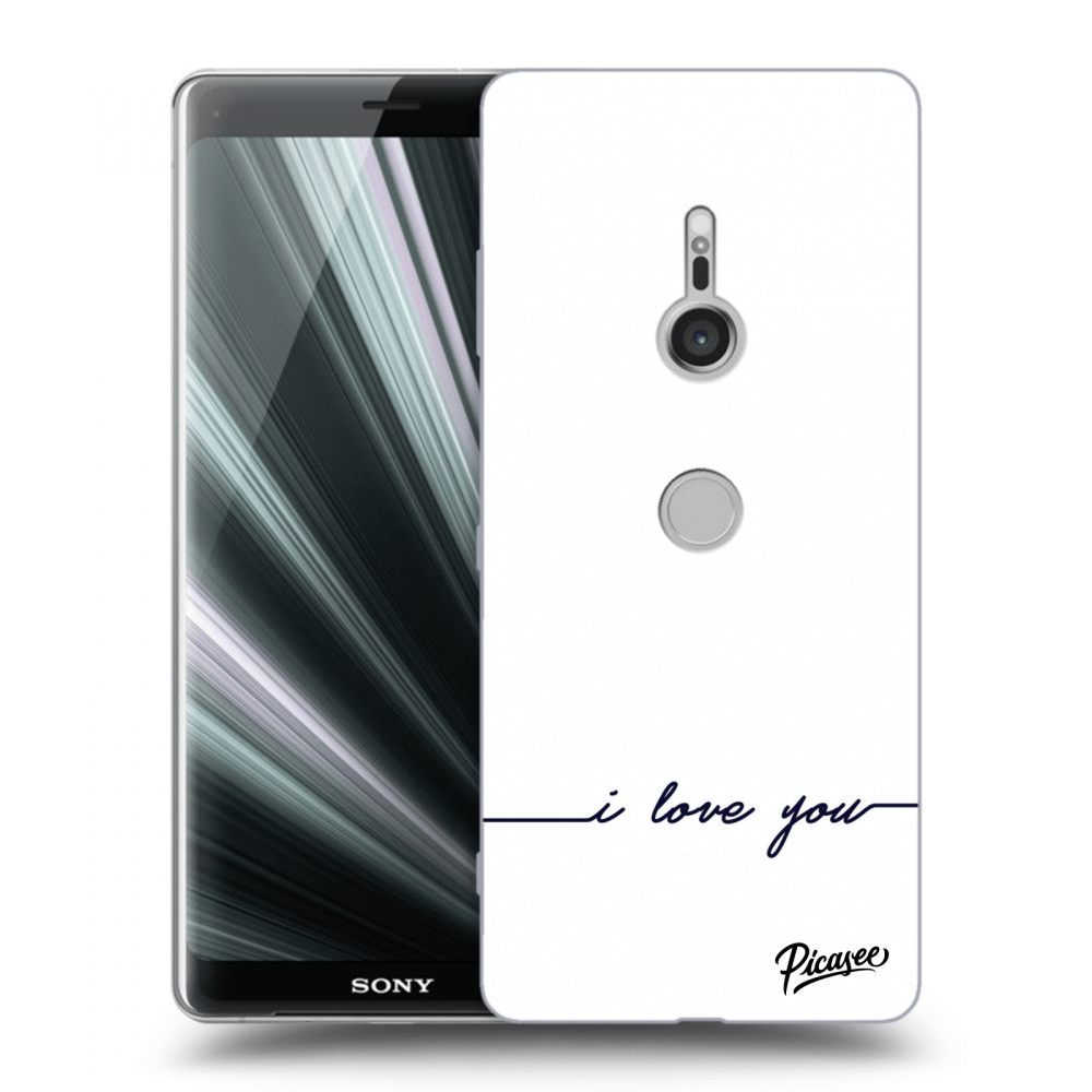 Picasee Sony Xperia XZ3 Hülle - Transparentes Silikon - I love you