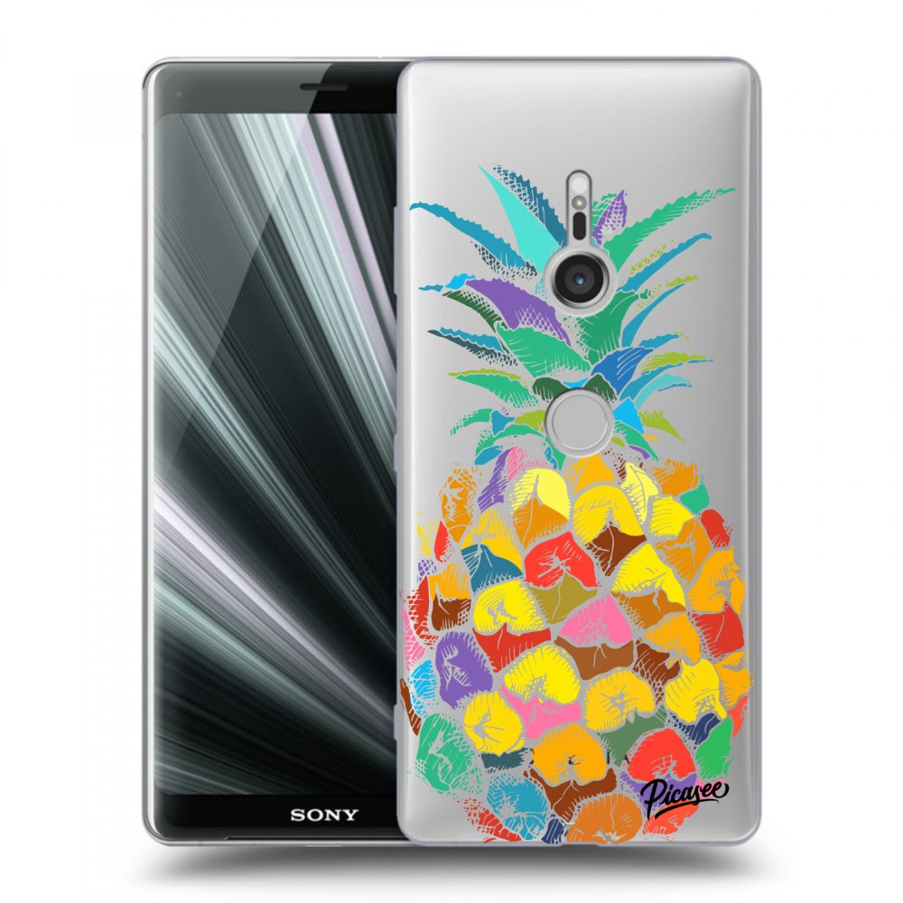 Picasee Sony Xperia XZ3 Hülle - Transparentes Silikon - Pineapple
