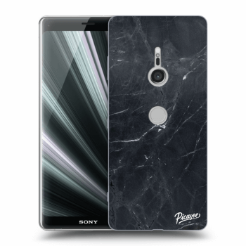 Picasee Sony Xperia XZ3 Hülle - Transparentes Silikon - Black marble