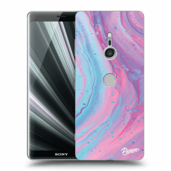 Picasee Sony Xperia XZ3 Hülle - Transparentes Silikon - Pink liquid