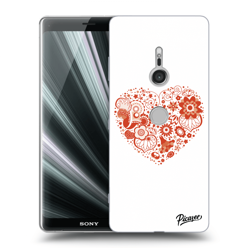 Picasee Sony Xperia XZ3 Hülle - Transparentes Silikon - Big heart