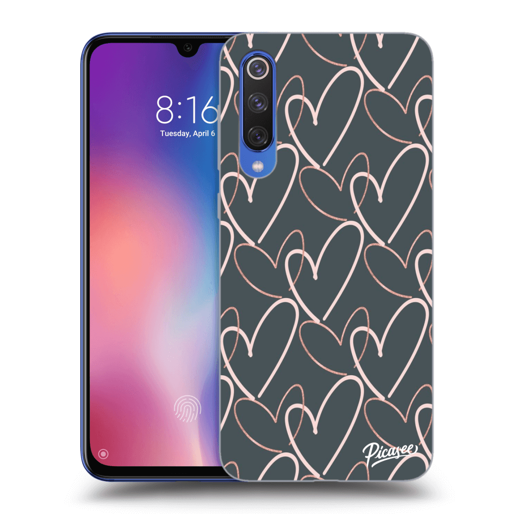 Picasee Xiaomi Mi 9 SE Hülle - Schwarzes Silikon - Lots of love