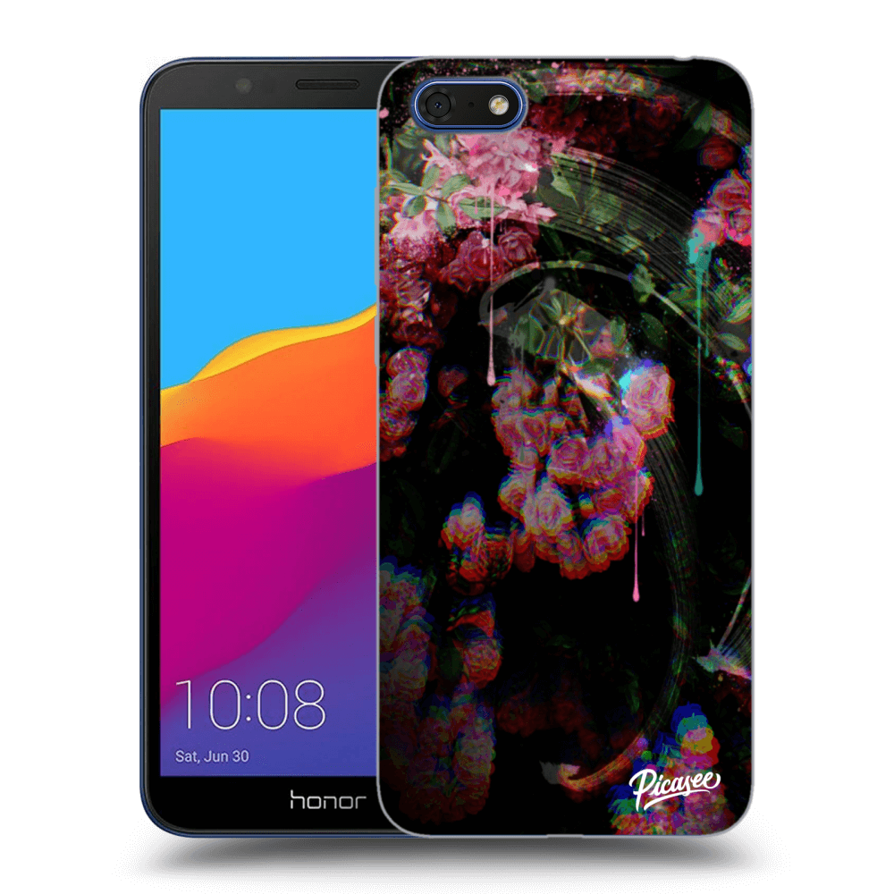 Picasee Honor 7S Hülle - Schwarzes Silikon - Rosebush limited