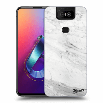 Picasee Asus Zenfone 6 ZS630KL Hülle - Transparentes Silikon - White marble