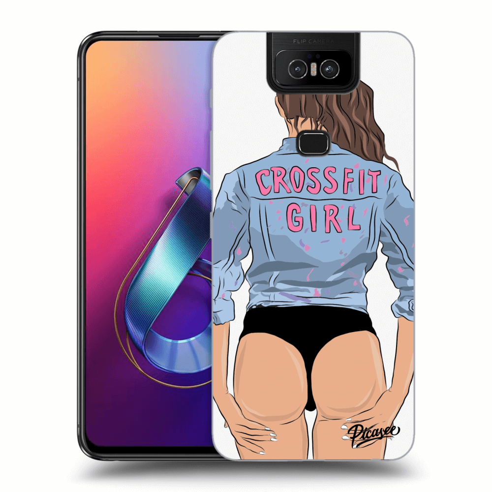 Picasee Asus Zenfone 6 ZS630KL Hülle - Transparentes Silikon - Crossfit girl - nickynellow