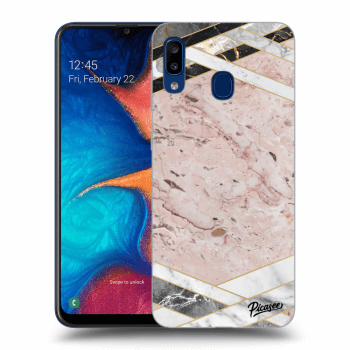 Hülle für Samsung Galaxy A20e A202F - Pink geometry