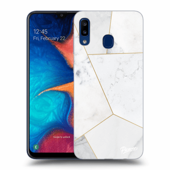 Hülle für Samsung Galaxy A20e A202F - White tile