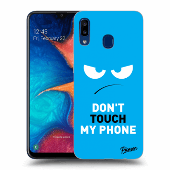 Hülle für Samsung Galaxy A20e A202F - Angry Eyes - Blue