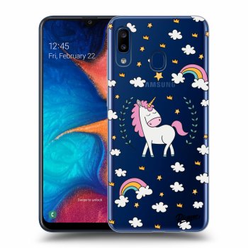 Picasee Samsung Galaxy A20e A202F Hülle - Transparentes Silikon - Unicorn star heaven
