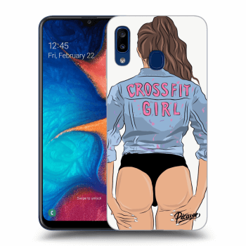 Picasee Samsung Galaxy A20e A202F Hülle - Transparentes Silikon - Crossfit girl - nickynellow