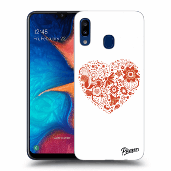 Picasee Samsung Galaxy A20e A202F Hülle - Transparentes Silikon - Big heart