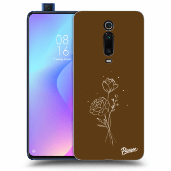 Hülle für Xiaomi Mi 9T (Pro) - Brown flowers