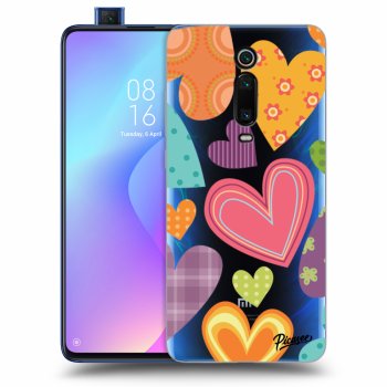 Picasee Xiaomi Mi 9T (Pro) Hülle - Transparentes Silikon - Colored heart